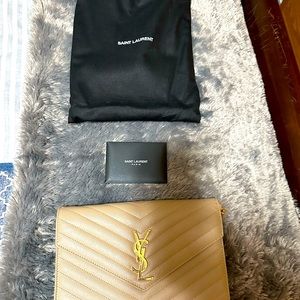 Package- YSL Chain Purse (Beige with gold) & bags